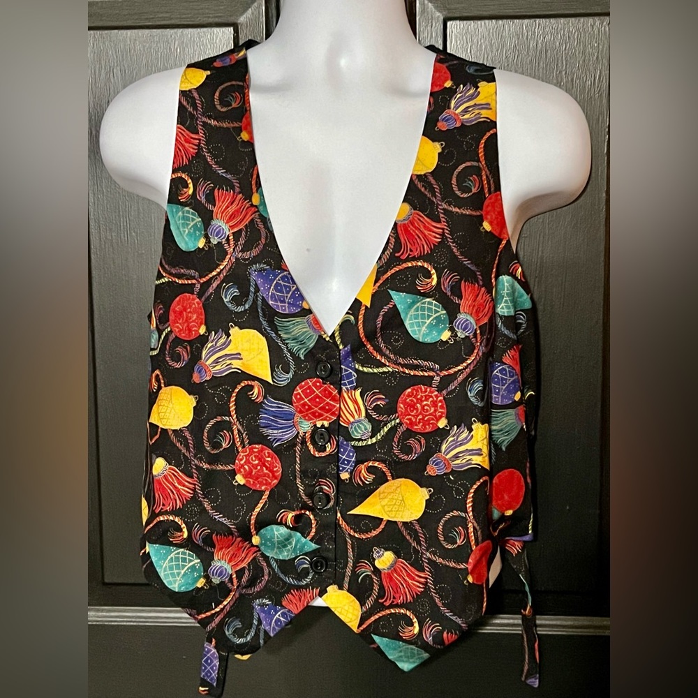New With Tags! Vintage Nutcracker Retro 80s Christmas Vest Size M Cotton/Nylon